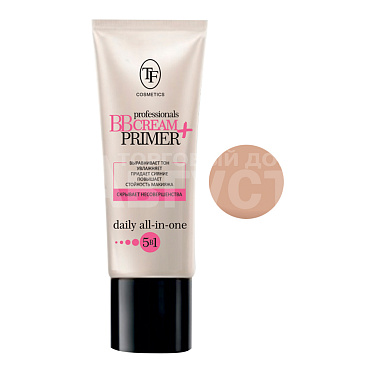 Крем BB для лица Triumf BB Cream+Primer основа под макияж увлажняющая 5 в 1, средний, тон 02, 20 мл