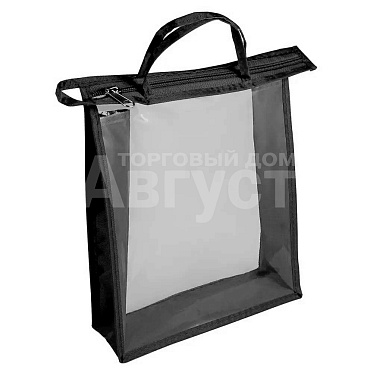 Косметичка 07639013.11 К-4А-Р Шитье 17*7*h21 см, ПВХ бок и ручки-нейлон, черный