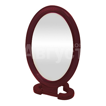 Зеркало ZCDE-52 настольное овальное, 21,5 см, бордовый