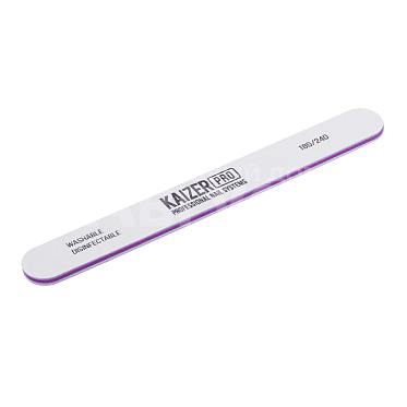 Пилочка маникюрная Kaizer NF-214 на пластиковой основе, мягкая, прямая 180/240 180 мм, серый