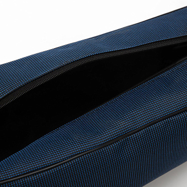Косметичка 4320260 на молнии, дорожняя, с ручкой, с сеткой 24*10*12 см, текстиль, темно-синий