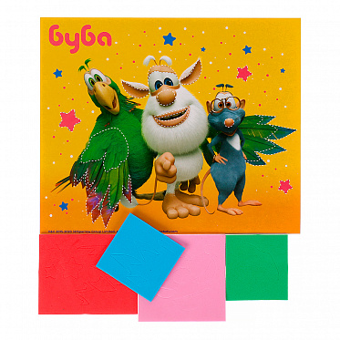 Аппликация 100-AMP-BU3 MultiArt EVA Буба, мягкая мозаика, 17*23 см