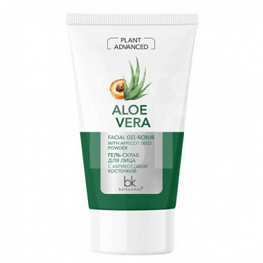 Гель-скраб для лица Belkosmex Plant Advanced Aloe Vera с абрикосовой косточкой, 120 мл