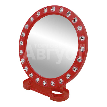 Зеркало ZCDE-42-2 настольное круглое, 12,5 см, красный