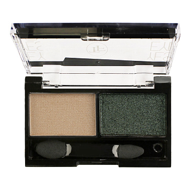 Тени для век Triumf Triumph Eyes палетка двойная 2 оттенка, песочный и серо-коричневый, тон 25