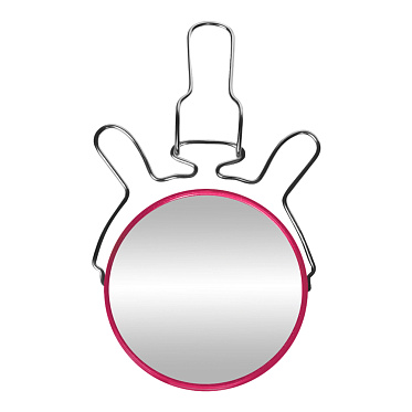 Зеркало ZCDE-30 настольное круглое, 15 см, розовый металл