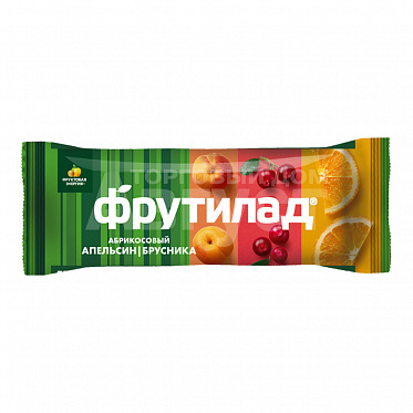 Батончик Фрутилад фруктовый,неглазированный с апельсином и брусникой, 30 г