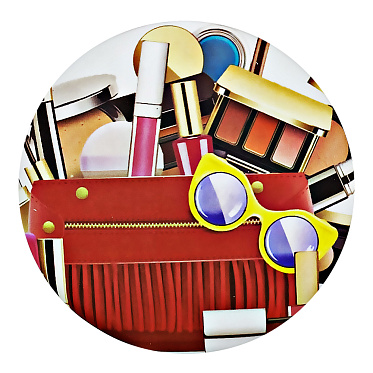 Зеркало 3797 карманное,круглое, make up, 7 см