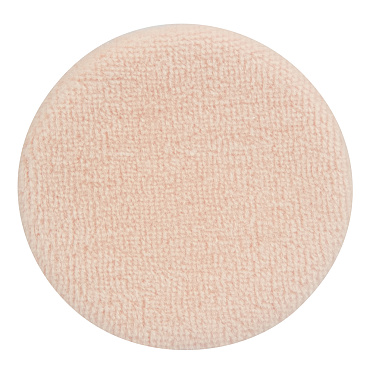 Спонж для макияжа 110811 пуховка для пудры, хлопок, круглый, диаметр 6см, бежевый, 1 шт