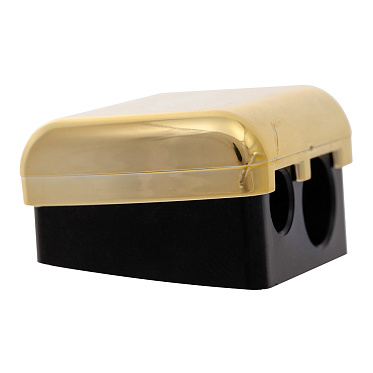 Точилка Parisa Двойная для косметических карандашей, золото