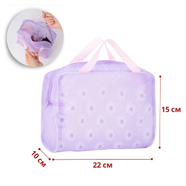 Косметичка 675951 на молнии, сиреневый