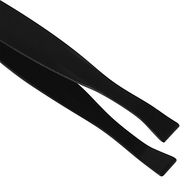 Пинцет для бровей Queen Fair 471413 прямой 8,5 см, черный