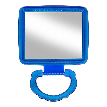 Зеркало ZCDE-17-2 настольное квадратное, 25,5 см, синий