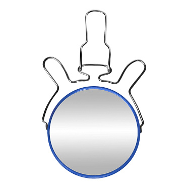 Зеркало ZCDE-30 настольное круглое, 15 см, синий металл