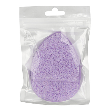 Спонж для умывания 110892 капля, 9,5*7*1,5 см, фиолетовый