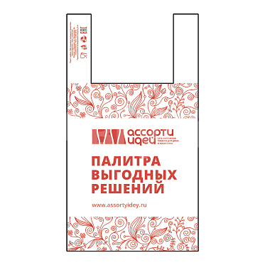 Пакет полиэтиленовый майка 28*50 Ассорти Идей