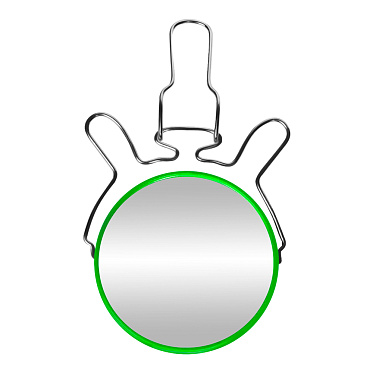 Зеркало ZCDE-28 настольное круглое, 10 см, зеленый металл