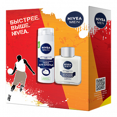Набор Nivea MEN Успокаивающий (пена для битья Успокаивающая 200 мл + бальзам после бритья Успокаивающий 100 мл)