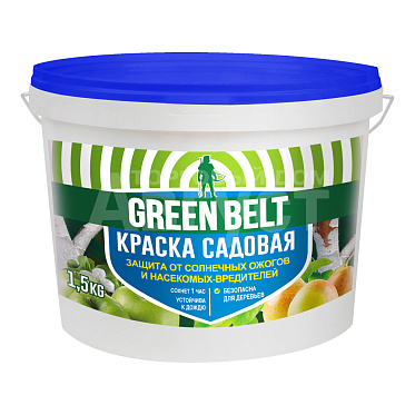 Краска для деревьев GREEN BELT акриловая садовая, ведро, 1,5 кг
