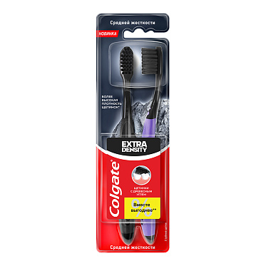 Зубная щетка Colgate Extra Density средней жесткости щетина, 2 шт