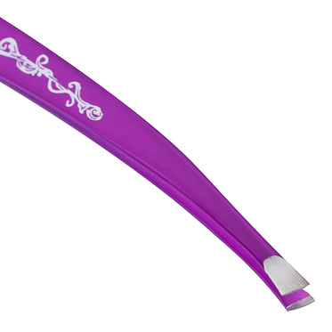 Пинцет для бровей Queen Fair 1208327 узкий, скошенный 9 см, в ассортименте