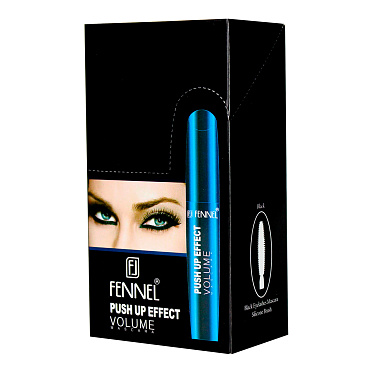 Тушь для ресниц Fennel Push Up Effect Volume щеточка силикон