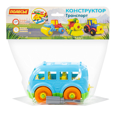 Конструктор Полесье 78995 Автобус малый 15 деталей