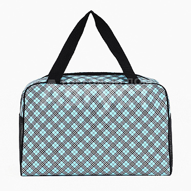 Косметичка 2804975 на молнии, с ручками, с сеткой 23*9*15 см, ПВХ, голубой