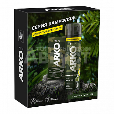 Набор подарочный Aрко Anti-Irritation (гель для бритья, крем после бритья) мужской