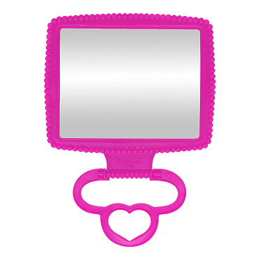 Зеркало ZCDE-05 настольное квадратное 13*10,5 см, пластик, розовый