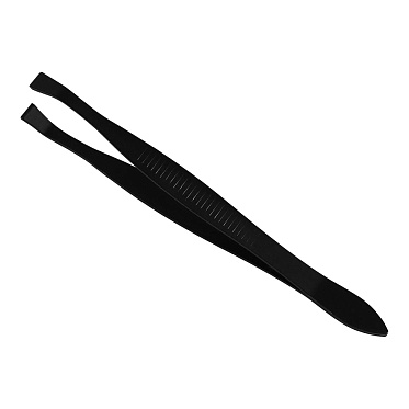 Пинцет для бровей Queen Fair 471413 прямой 8,5 см, черный