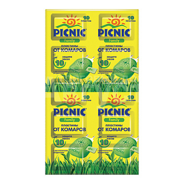 Пластины Picnic Family от комаров, 10 шт