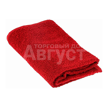 Полотенце махровое К1-5090 гладкоокрашенное, сорт 1, плотность: 400г/м2 50*90 см, ярко-красный, 1 шт