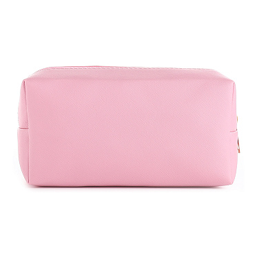 Косметичка 10511419 на молнии, маленькая, объёмная, на подкладке 18*7*9 см, искусственная кожа, розовый