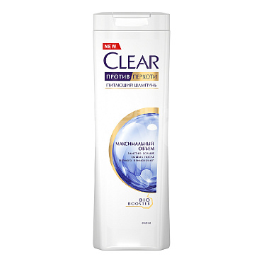 Шампунь Clear 400мл объем