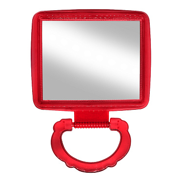 Зеркало ZCDE-17-3 настольное квадратное, 25,5 см, красный