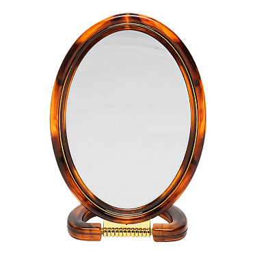 Зеркало ZCDE-39 настольное овальное, 15 см, коричневый