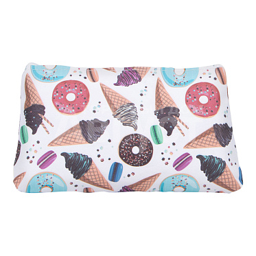 Косметичка 4698549 на молнии 18*2*10 см, текстиль, белый, разноцветный