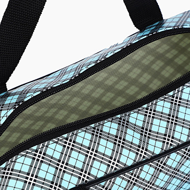 Косметичка 2804975 на молнии, с ручками, с сеткой 23*9*15 см, ПВХ, голубой