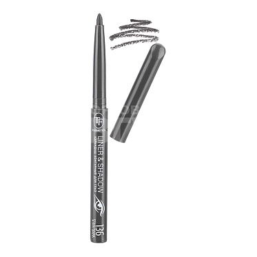 Карандаш для глаз Triumf LINER&SHADOW автоматический, темная звезда, тон 136