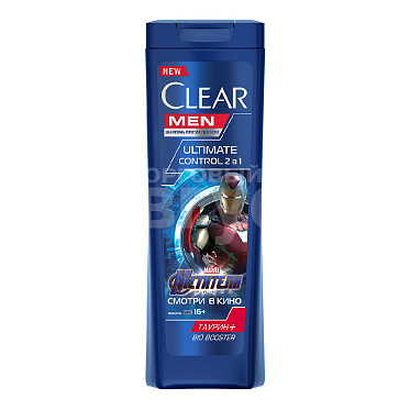 Шампунь CLEAR MEN 400мл 2в1  Ultimate control