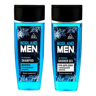 Набор подарочный Norland Men Ice Freshnes (шампунь 250мл + гель для душа 250мл), мужской