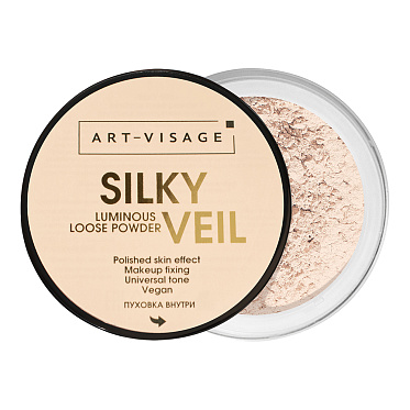 Пудра рассыпчатая Art-Visage Silky Veil, Сияющая, тон 303, 10 г