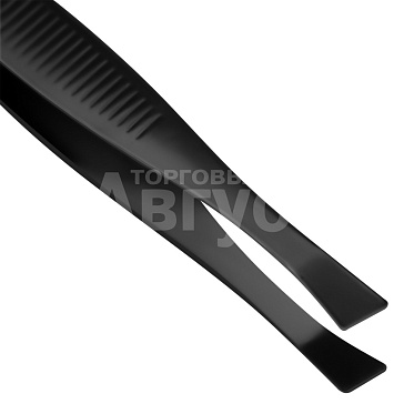 Пинцет для бровей Queen Fair 1492255 узкий, скошенный 8,5 см, чёрный