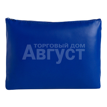 Косметичка 10534197 на молнии, плоская 20*0,5*15 см, искусственная кожа, синий