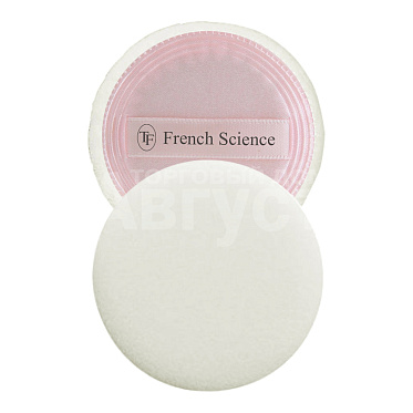 Спонж для макияжа Triumf CTT17 пуховка для пудры, хлопок, круглый, 2 шт