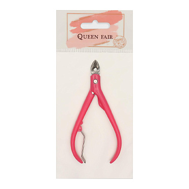 Кусачки маникюрные Queen fair 603802 одинарная пружина, лезвие 8мм, 11 см, в ассортименте