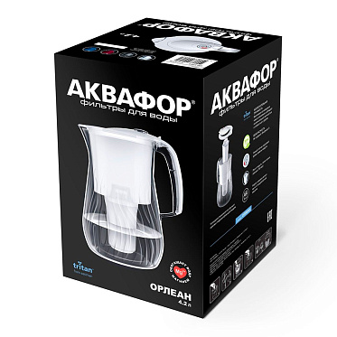 Кувшин Аквафор Орлеан 4,2 л, белый