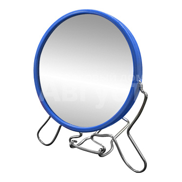 Зеркало ZCDE-28 настольное круглое, 10 см, синий металл