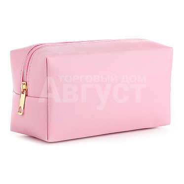 Косметичка 10511419 на молнии, маленькая, объёмная, на подкладке 18*7*9 см, искусственная кожа, розовый